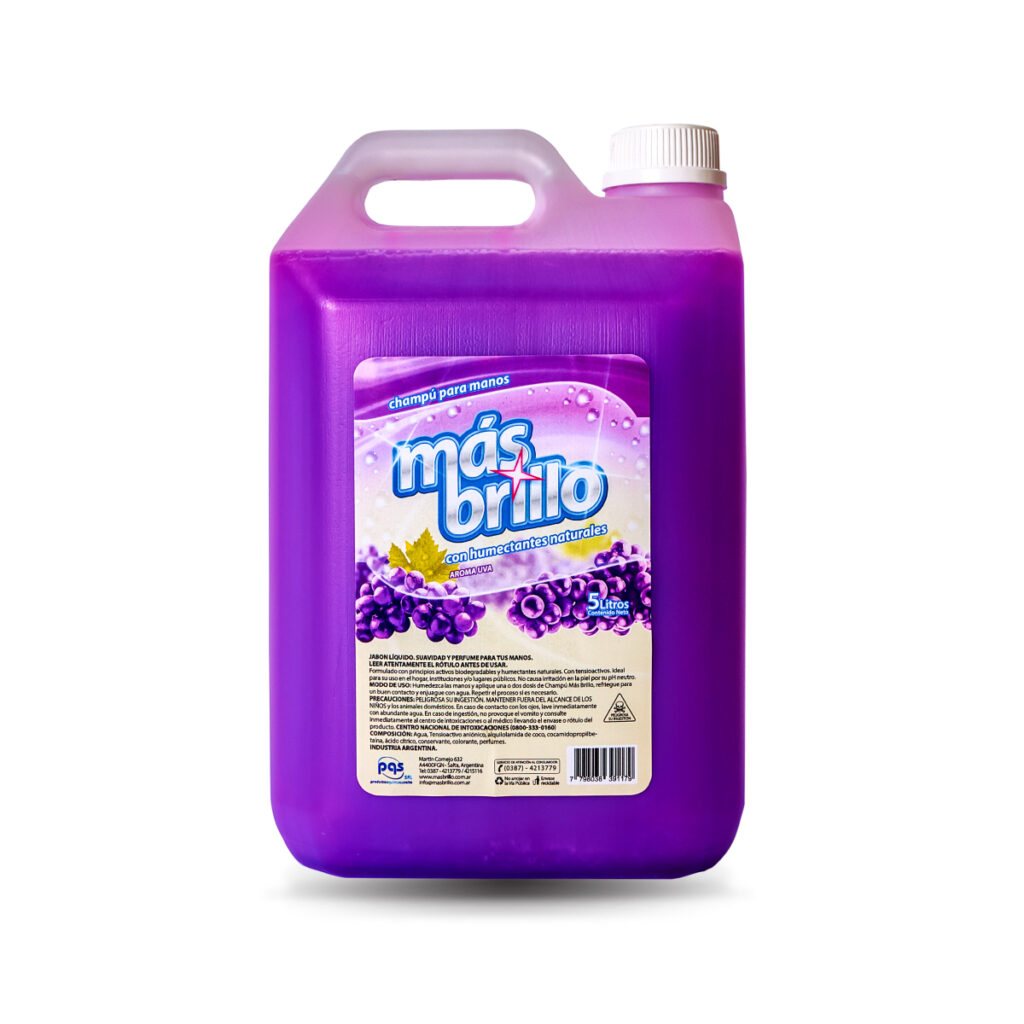 Jabon liquido para manos Uva Mas Brillo