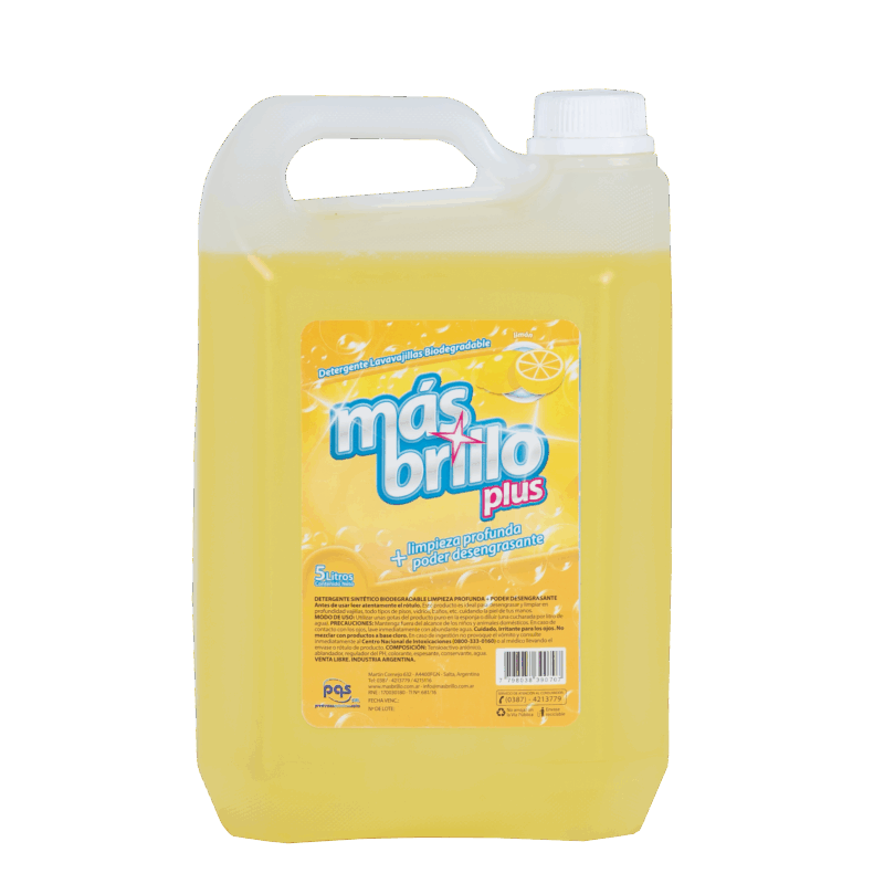 Detergente plus Limón 5 Lts