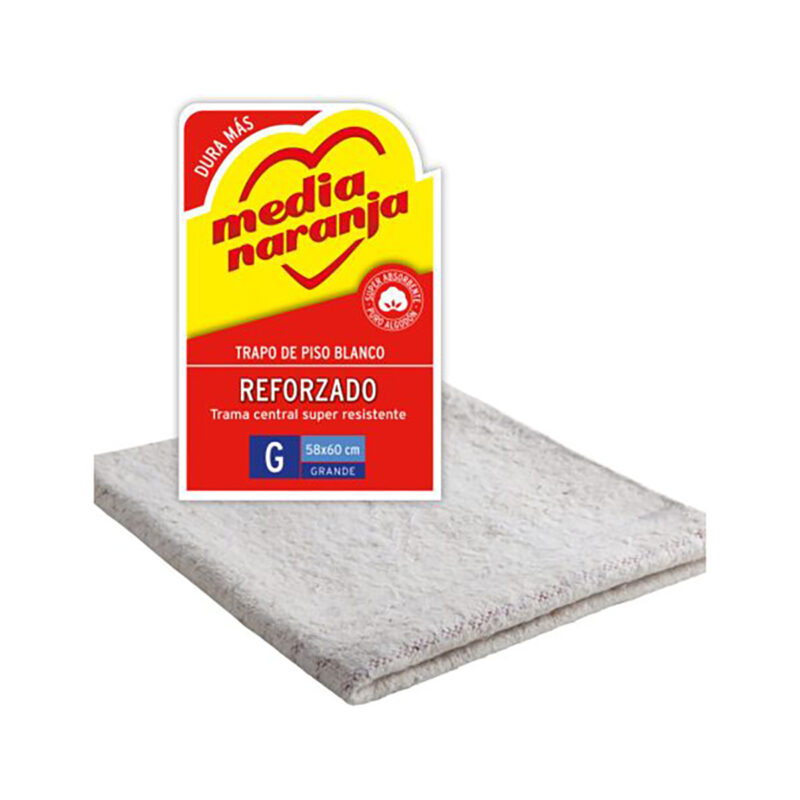 Trapo de piso Media Naranja Blanco